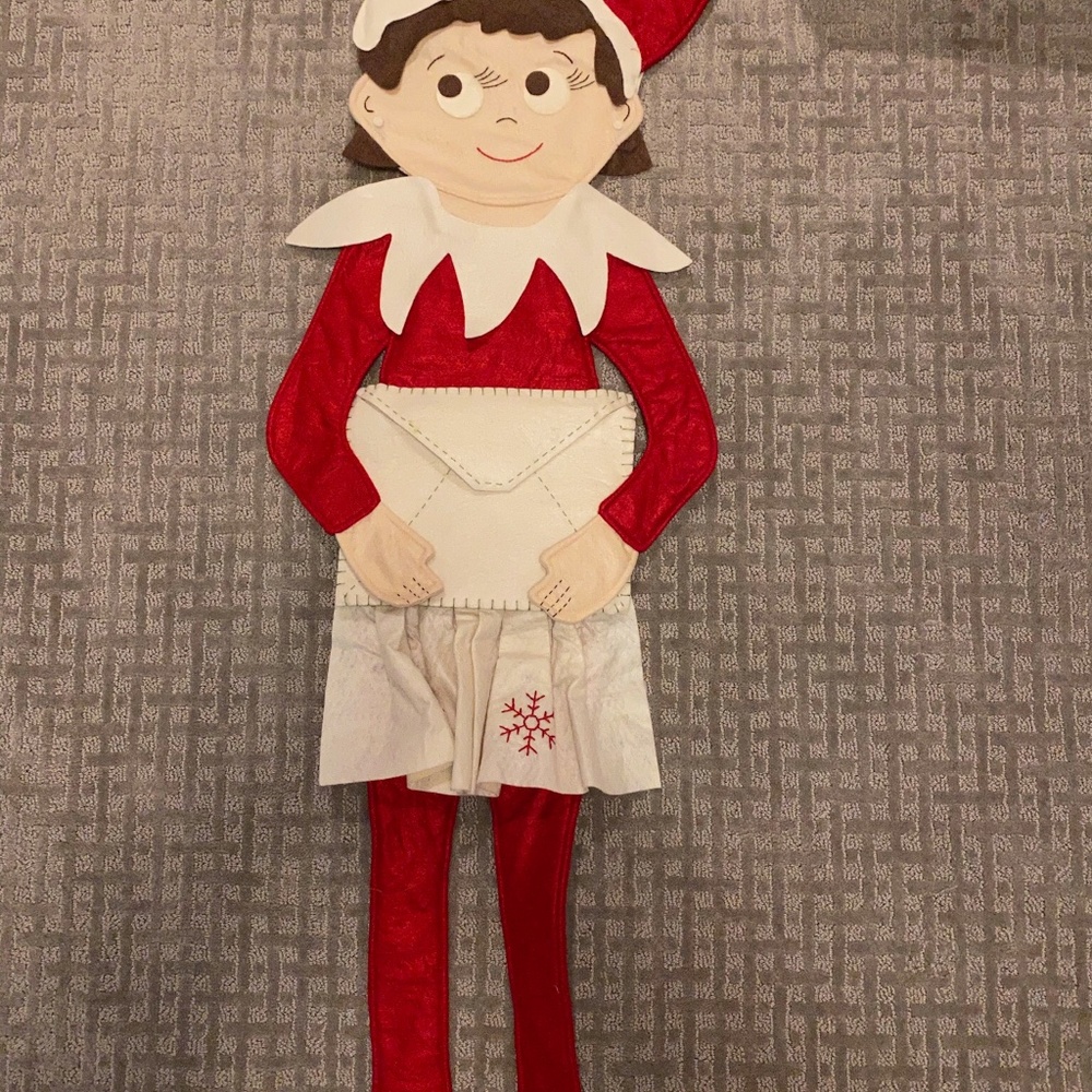 Elf on a Shelf large letter felt holder.